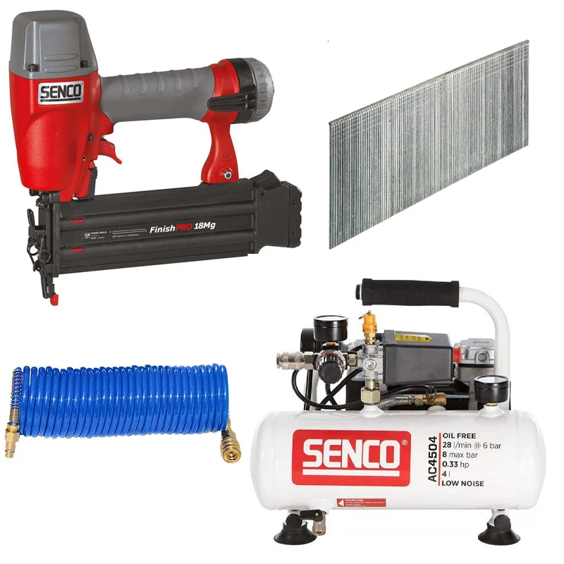 Manchon de réparation Pack menuisier: Cloueur FINISH PRO 18GA + Clous + Compresseur + Tuyaux - SENCO - Senco-B3