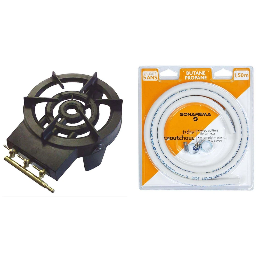 Manchon de réparation Réchaud gaz et tube souple raccordement butane propane 1.50 m