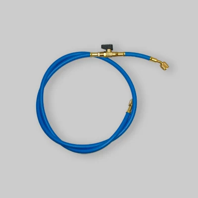Professionnel Haute Pression Tubo Flessibile Singolo Con Rubinetto Mod.B 5/6 F - F 1/4 X R410