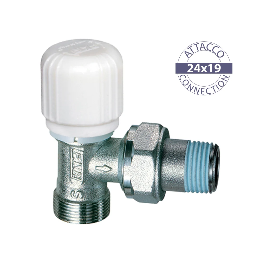 Valvola Squadra Termostatizzabile Per Tubo Rame, Plastica E Multistrato Far 3/8" - 24X19 (Norme ACS)