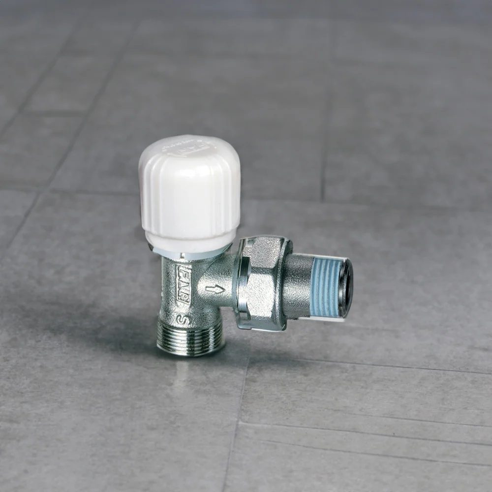 Valvola Squadra Termostatizzabile Per Tubo Rame, Plastica E Multistrato Far 3/8" - 24X19 (Norme ACS)