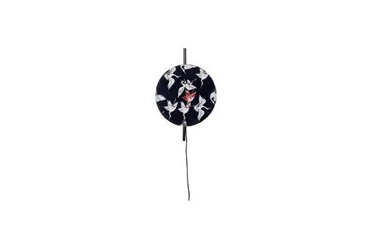 Applique en métal noir Jaylee Blanc pur Label - 52cm
