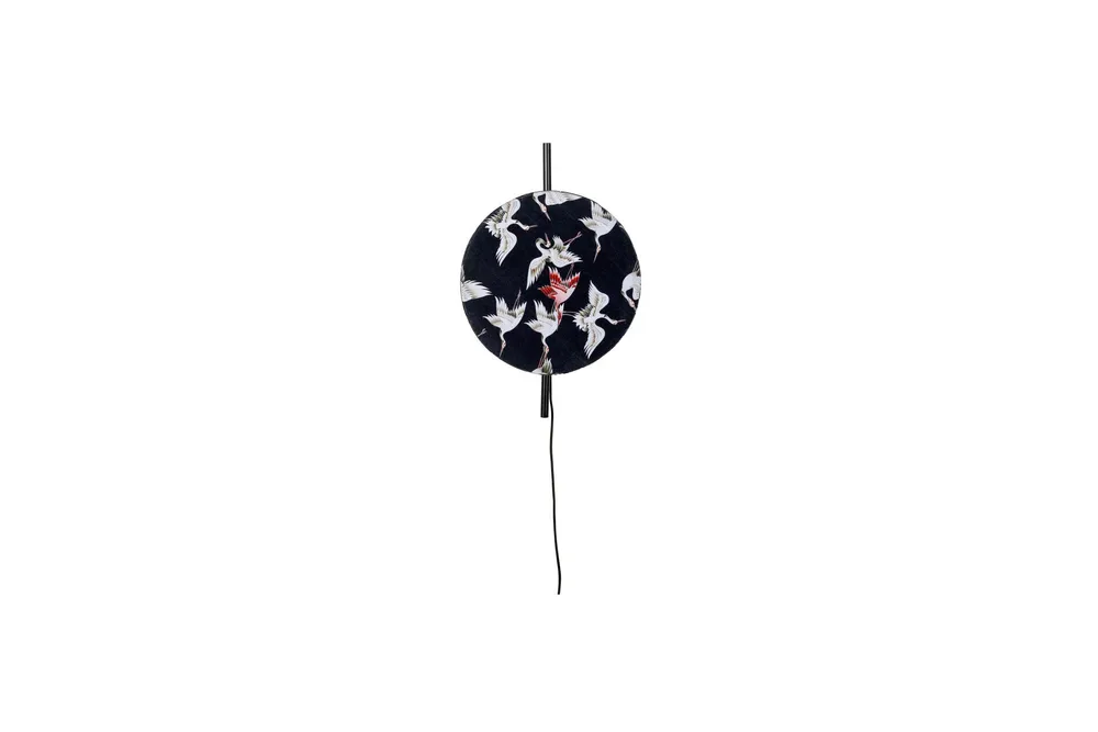 Applique en métal noir Jaylee Blanc pur Label - 52cm