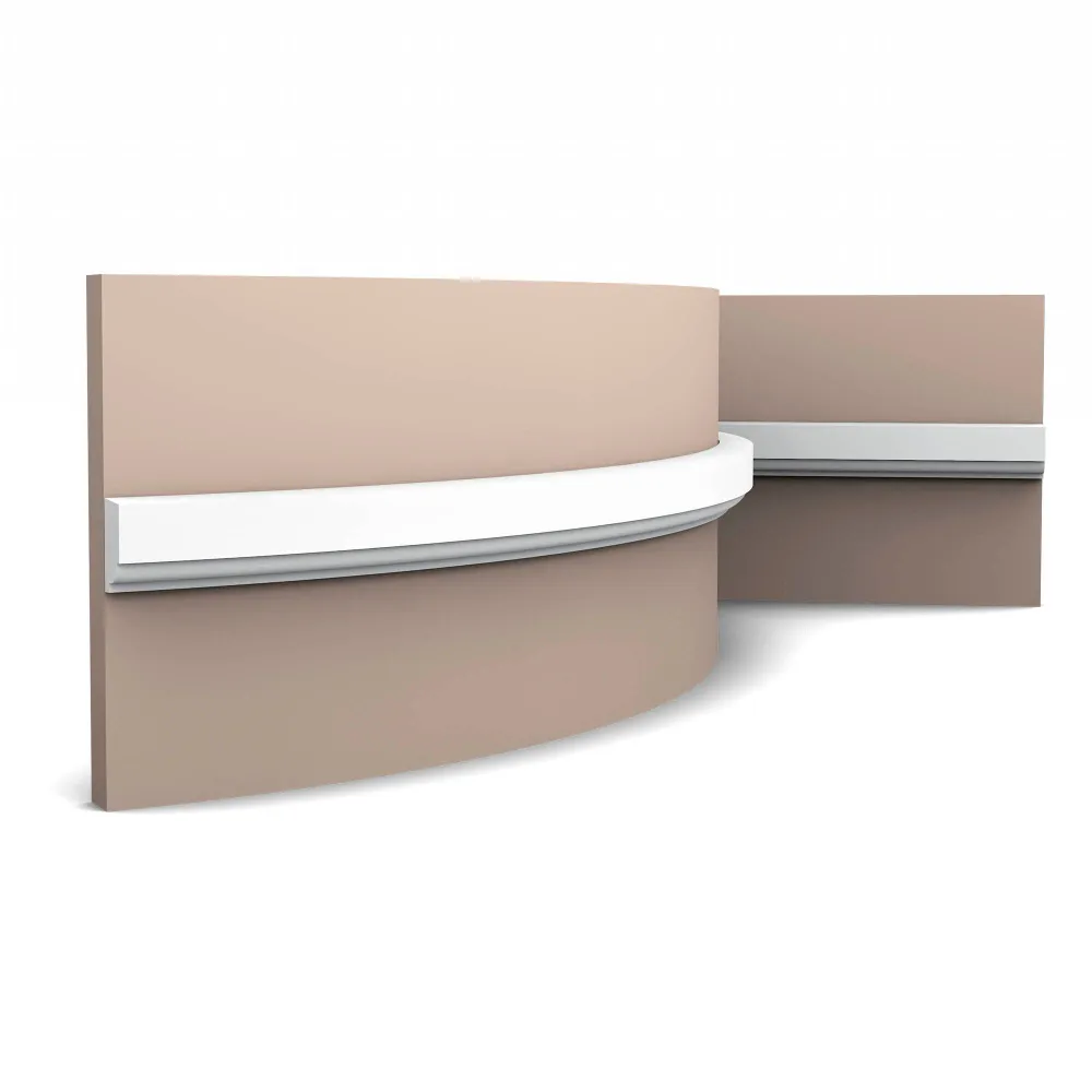 Polyvalent Wandleiste P9050F weiß | 13 x 25 x 2000 mm avec fixation invisible