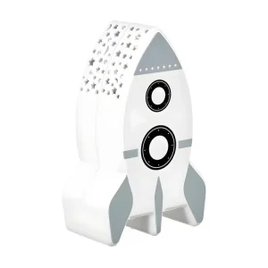 Étanche IP44 Veilleuse Projection Murale "Fusée" 15cm Blanc