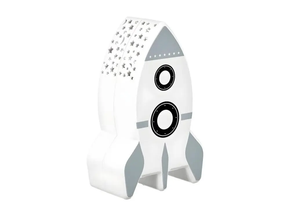 Étanche IP44 Veilleuse Projection Murale "Fusée" 15cm Blanc