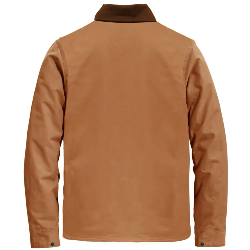 100% Cotton Flame Resistant Welding Jacket Khaki Welding Coat