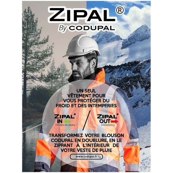 Blouson haute visibilité ZOÉ 2 en 1 orange/marine - XL - CODUPAL SAFETY