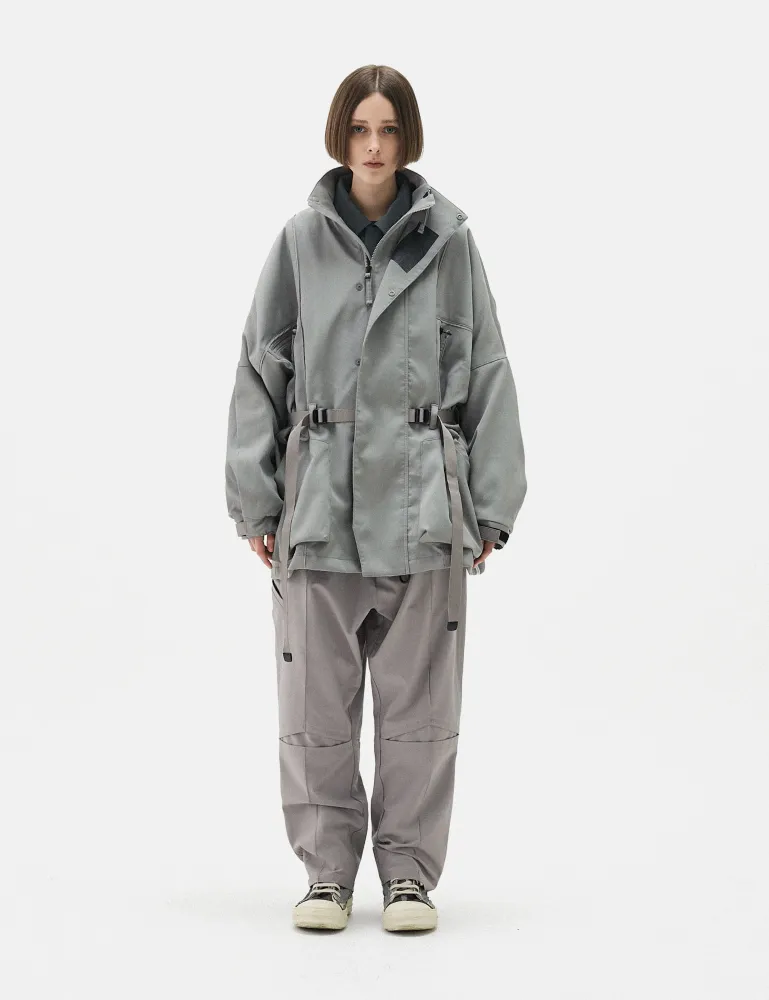 GOOPiMADE "KM-01" Pantalon Ajusté (Coupe Régulière) - Gris Manifeste