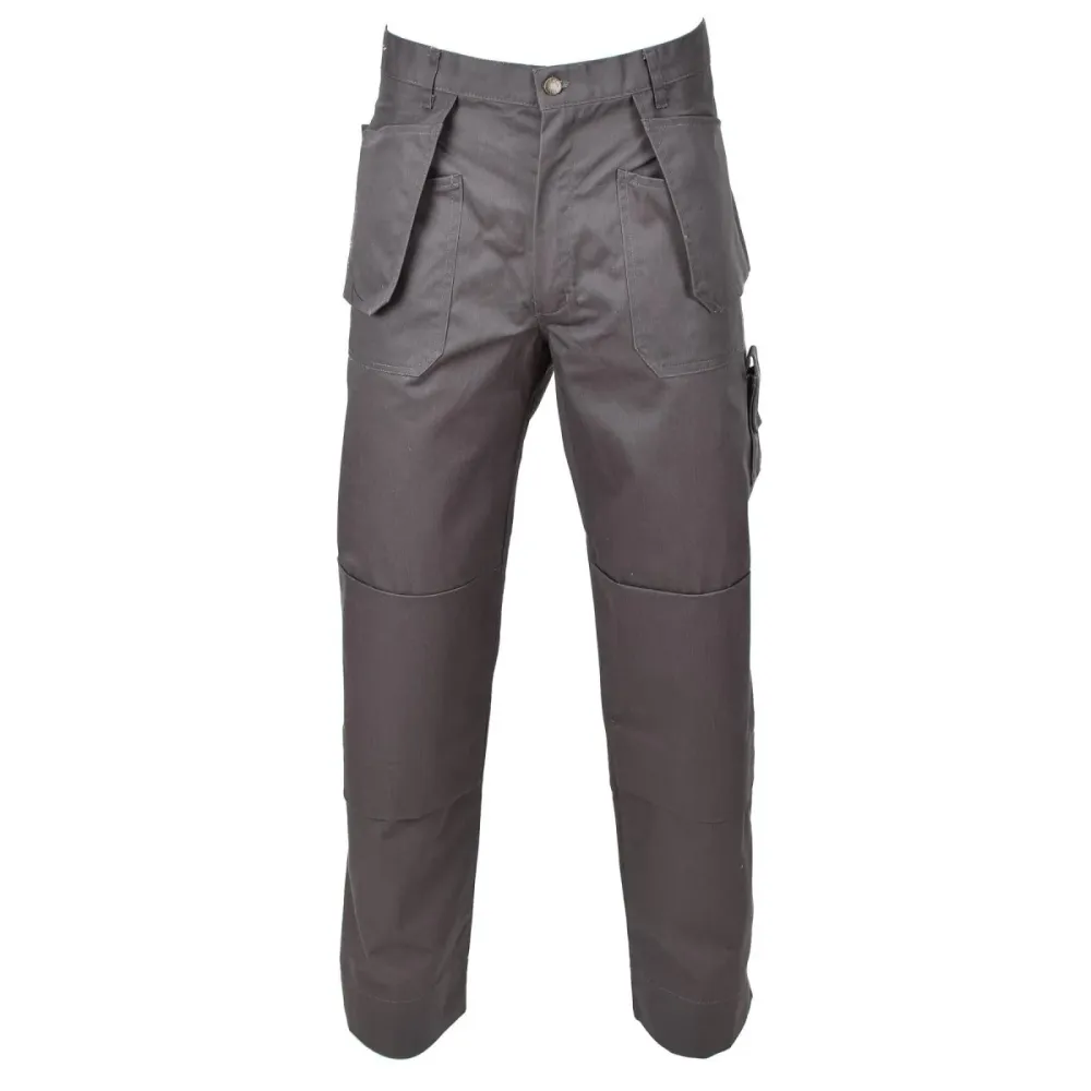 Pantalon cargo novateur de l'armée belge travail genoux renforcés poches supplémentaires gris NEUF