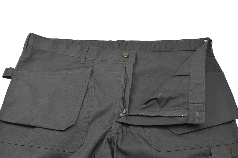 Pantalon cargo novateur de l'armée belge travail genoux renforcés poches supplémentaires gris NEUF