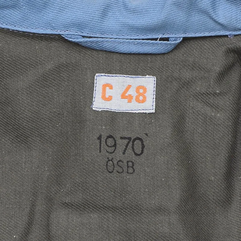 Veste d'uniforme de la protection civile suédoise originale en denim bleu clair classique NEUF