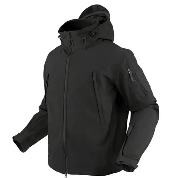 Veste softshell CONDOR OUTDOOR SUMMIT 602, noire (avec capuche)