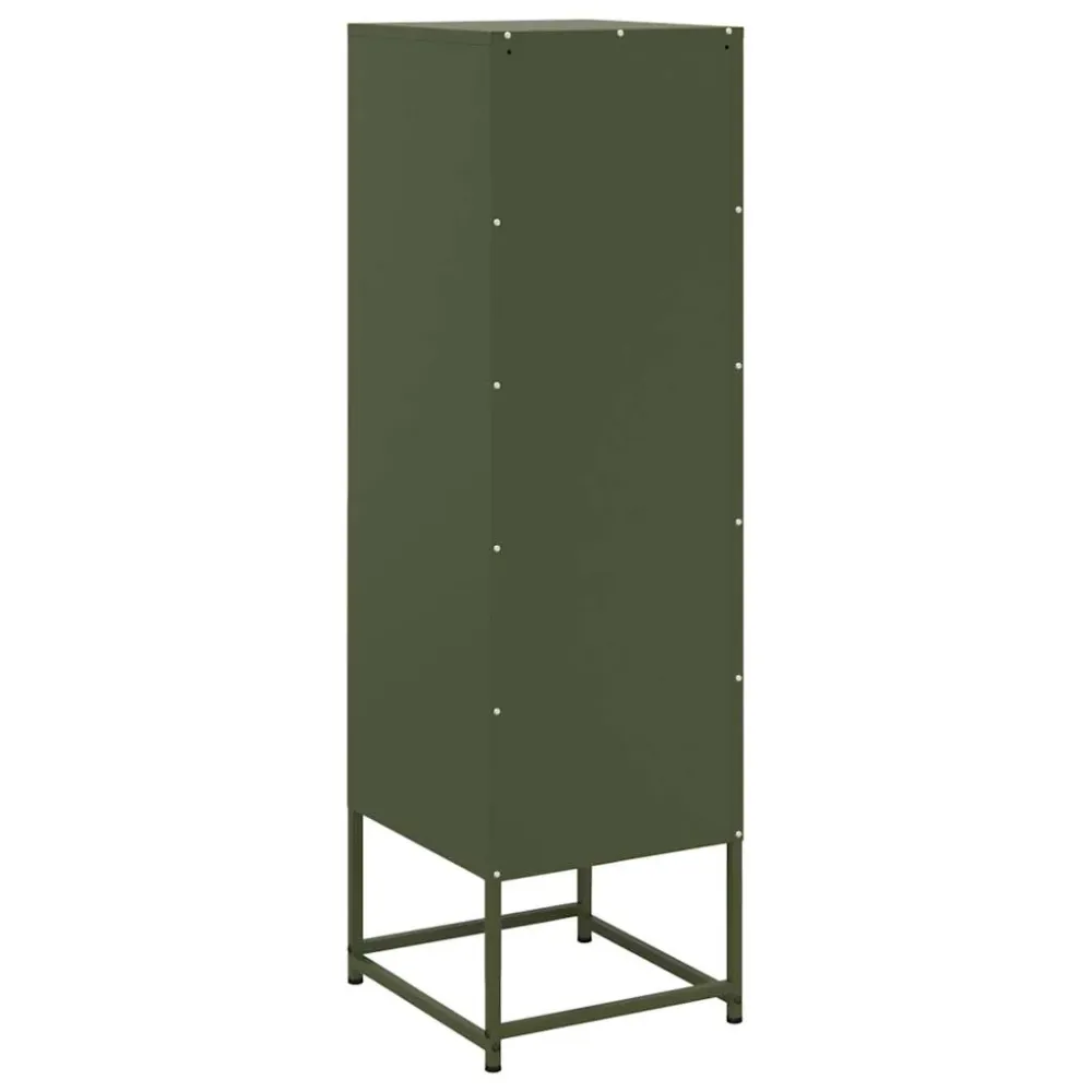 Certifié NF Buffet bahut commode armoire meuble de rangement organisateur cuisine salle de séjour salon olive 36 x 39 x 12...