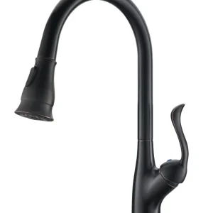 APPASO Robinet de Cuisine Mitigeur avec Douchette Mitigeur Évier 360° Rotatif en Nickel Brossé Bronzé Huilé