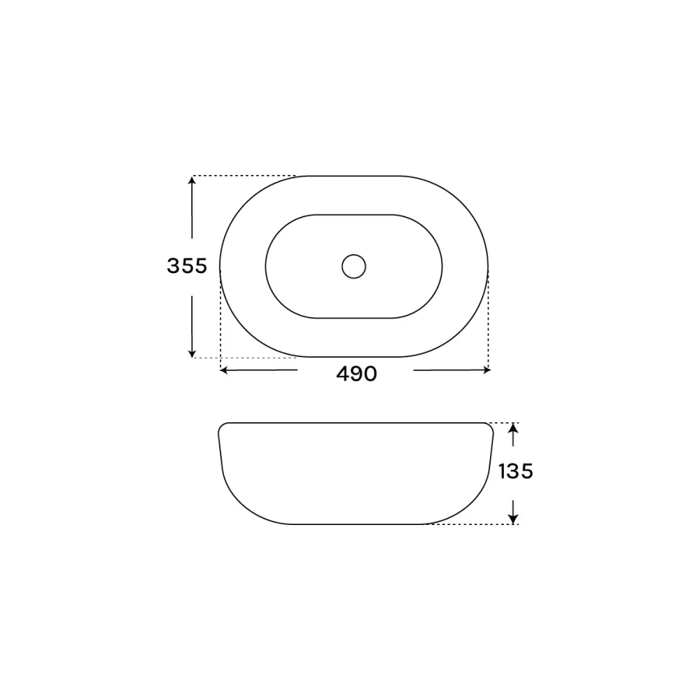 Lavabo de salle de bain ovale Baros