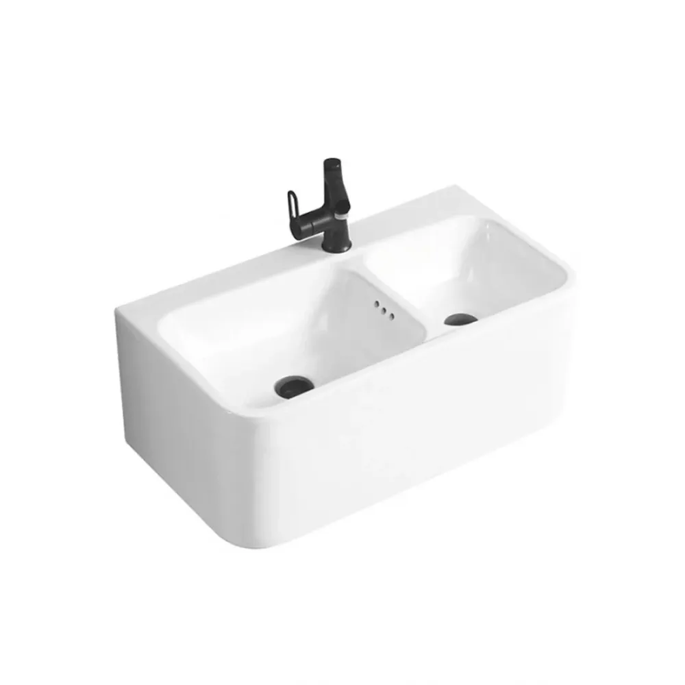 Lavabo suspendu à deux fois vasque Klint