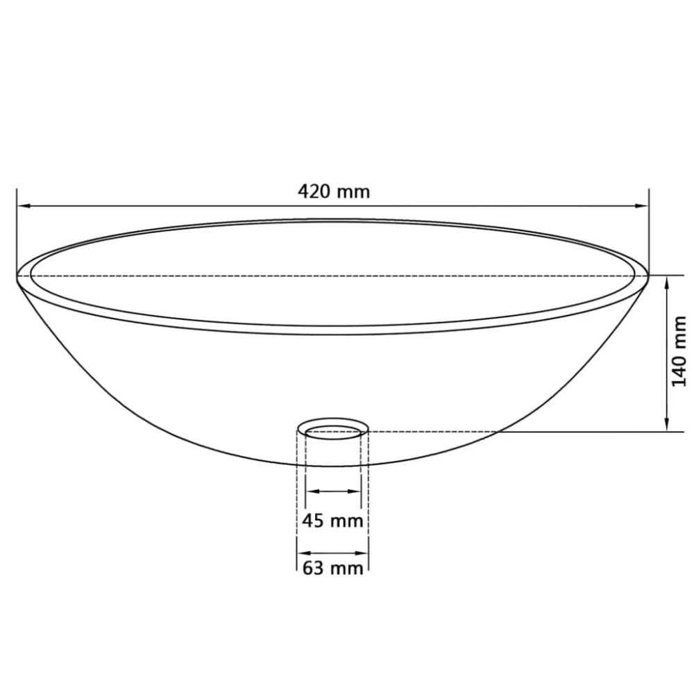 Lavabo verre trempé marron lavabo vasque evier à poser salle de bain 42 cm marron 02_0002522