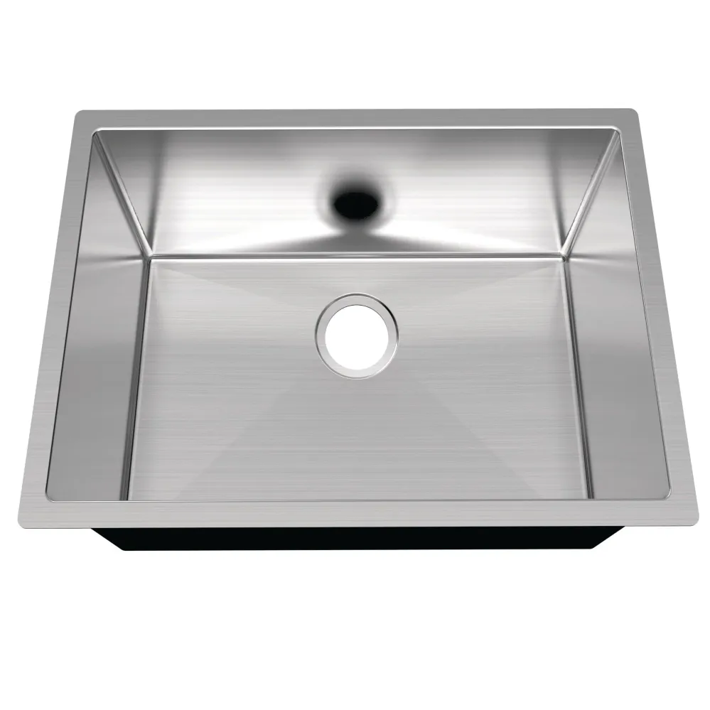 Évier de cuisine dépouillé en acier inoxydable 686 x 457 x 254 mm (27 x 18 x 10 po)