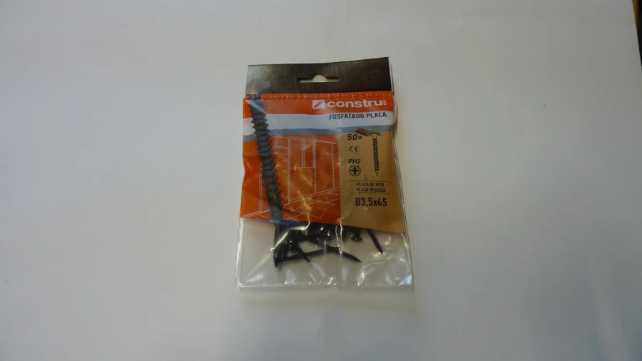 Vis 3.5 x 45 plaque de plâtre. Finition mate