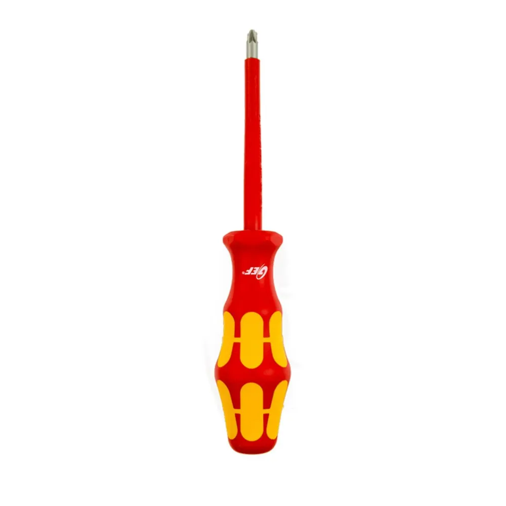 Tournevis isolé VDE 1000V pointe Pozidriv PZ1 pour électriciens GEF