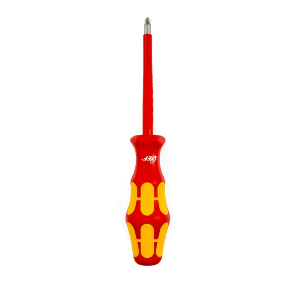 Tournevis isolé VDE 1000V pointe Pozidriv PZ1 pour électriciens GEF